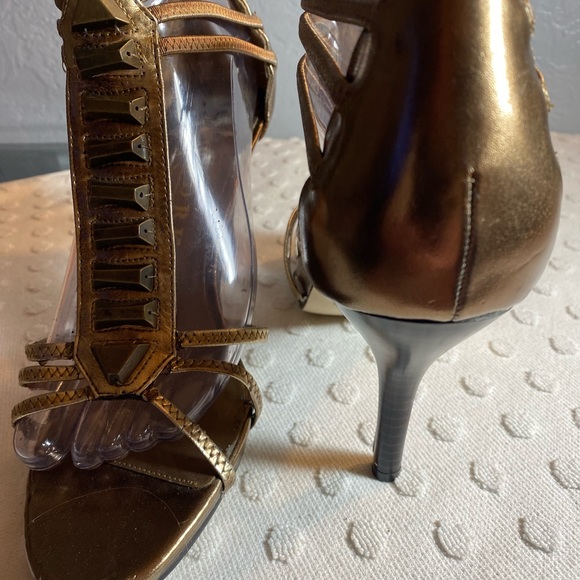 NEW YORK TRANSIT Copper Open Toe Strappy Heel - Picture 5 of 16